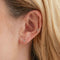 Topaz Gem Piercing Stud in Solid White Gold-Astrid &amp; Miyu