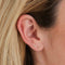April White Topaz - Stacked Topaz Piercing Stud in Solid Gold - - Astrid &amp; Miyu