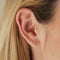 April White Topaz - Solid Gold Topaz Piercing Stud - Piercing Stud - Astrid &amp; Miyu