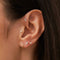 Triple Topaz Piercing Stud 6mm in Solid Gold-Astrid &amp; Miyu
