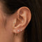 Triple Topaz Piercing Stud in Solid White Gold-Astrid &amp; Miyu