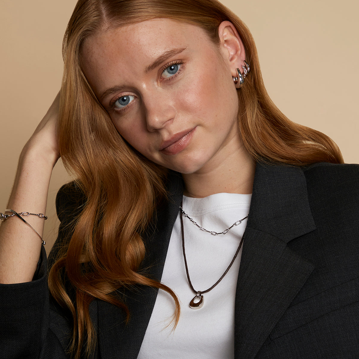 Hardware Link Hoops in Silver-Astrid &amp; Miyu