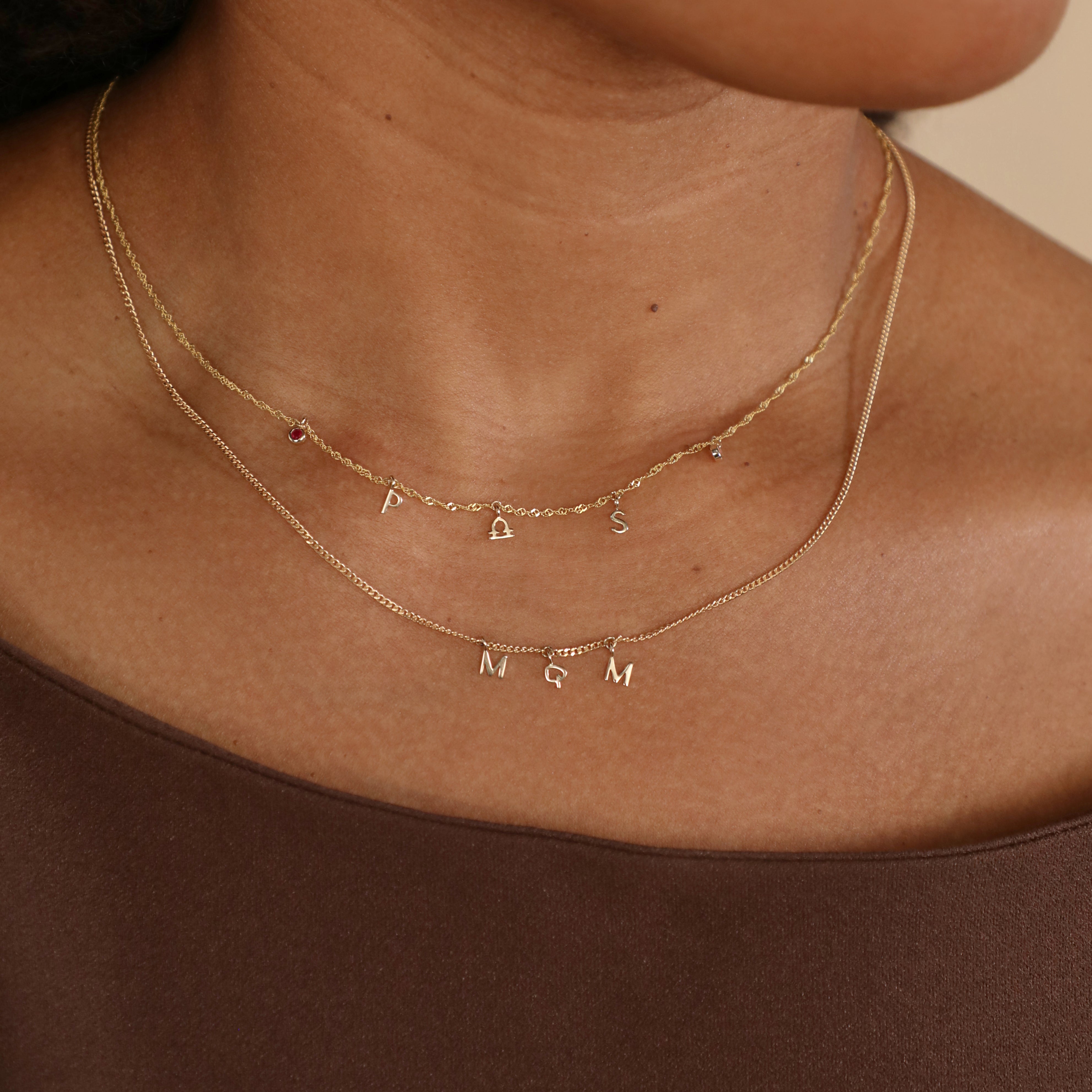 Initial Charms - P Initial Charm 9k Gold - Welding Charm - Astrid &amp; Miyu