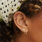April White Topaz - Illusion Topaz Huggies in Solid Gold - Hoop Earrings - Astrid &amp; Miyu