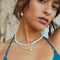 18k Gold Plated Jewellery - Amazonite Shell Pendant Necklace in Gold - Pendant Necklace - Astrid &amp; Miyu