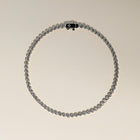 Lab Diamond Tennis Chain Bracelet in Solid White Gold-Astrid &amp; Miyu