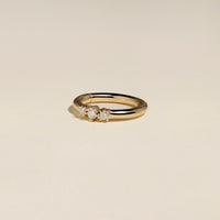 Diamond Triology Seamless Piercing Hoop in Solid Gold-Astrid &amp; Miyu