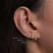 Green Sapphire Pear Seamless Piercing Hoop in Solid Gold-Astrid &amp; Miyu