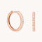 Crystal Hinge Small Hoops in Rose Gold