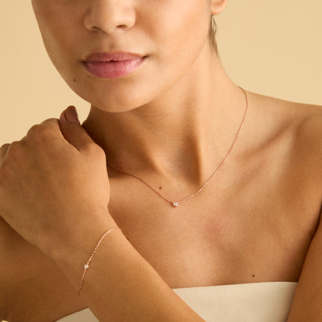 18k Rose Gold Plated Jewellery - Essential Crystal Gift Set in Rose Gold - Stacking Sets - Astrid & Miyu