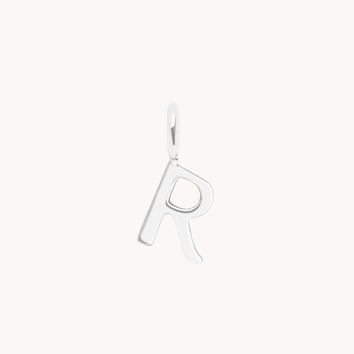 Initial Charms - R Initial Charm 9k White Gold - Welding Charm - Astrid &amp; Miyu