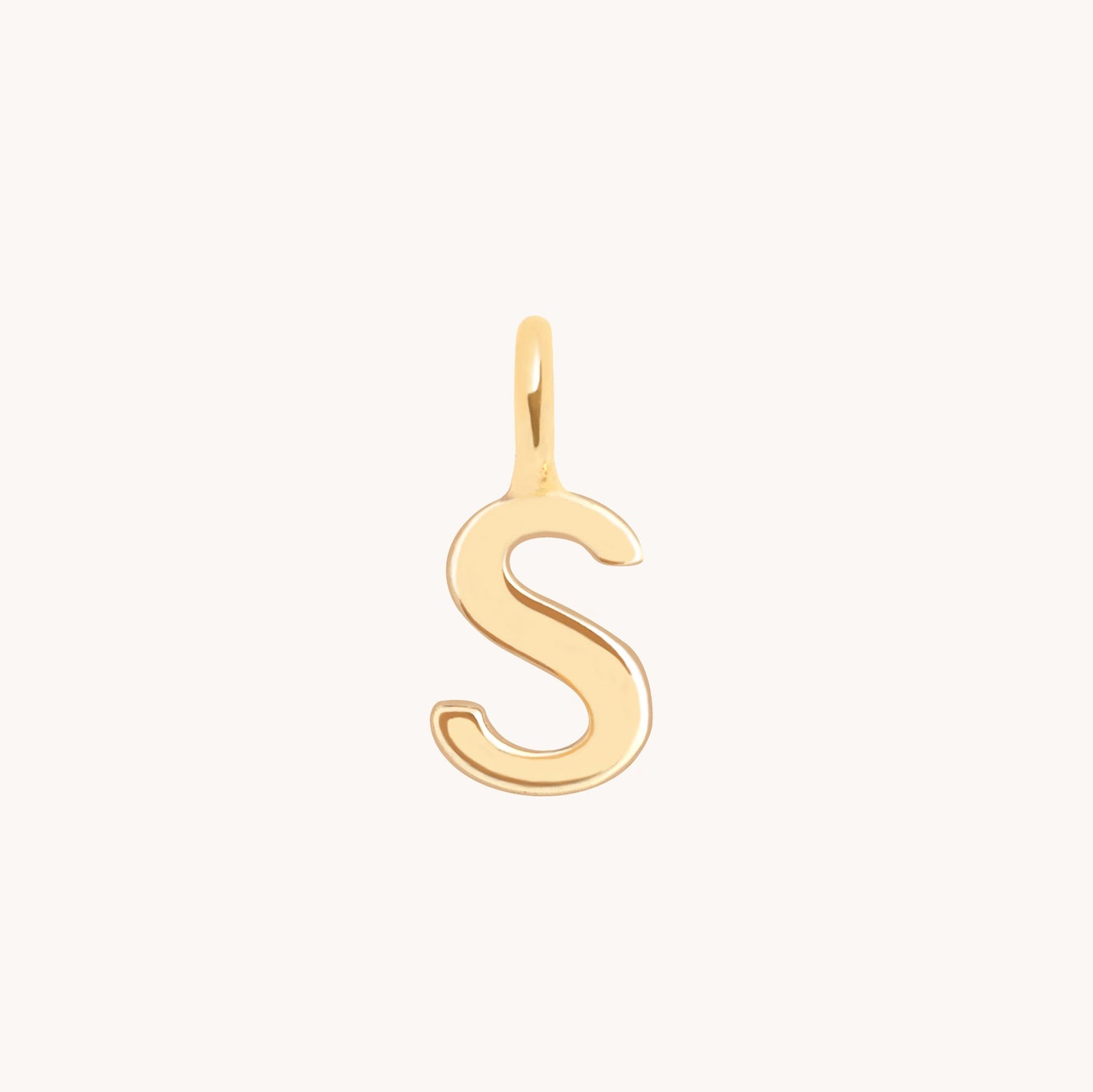 Initial Charms - S Initial Charm 9k Gold - Welding Charm - Astrid &amp; Miyu