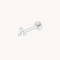 Triple Topaz Piercing Stud in Solid White Gold-Astrid &amp; Miyu