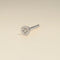 Piercing Post in Solid White Gold