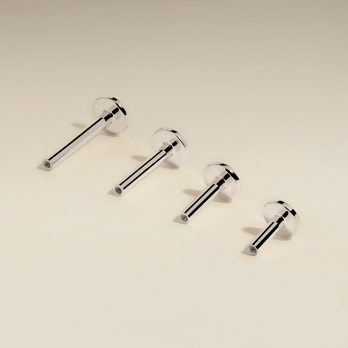 Piercing Post in Solid White Gold-Astrid &amp; Miyu