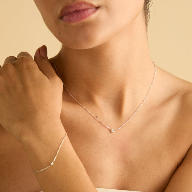 Bold Zodiacs & Zodiac Gift Sets - Essential Crystal Gift Set in Silver - Stacking Sets - Astrid & Miyu