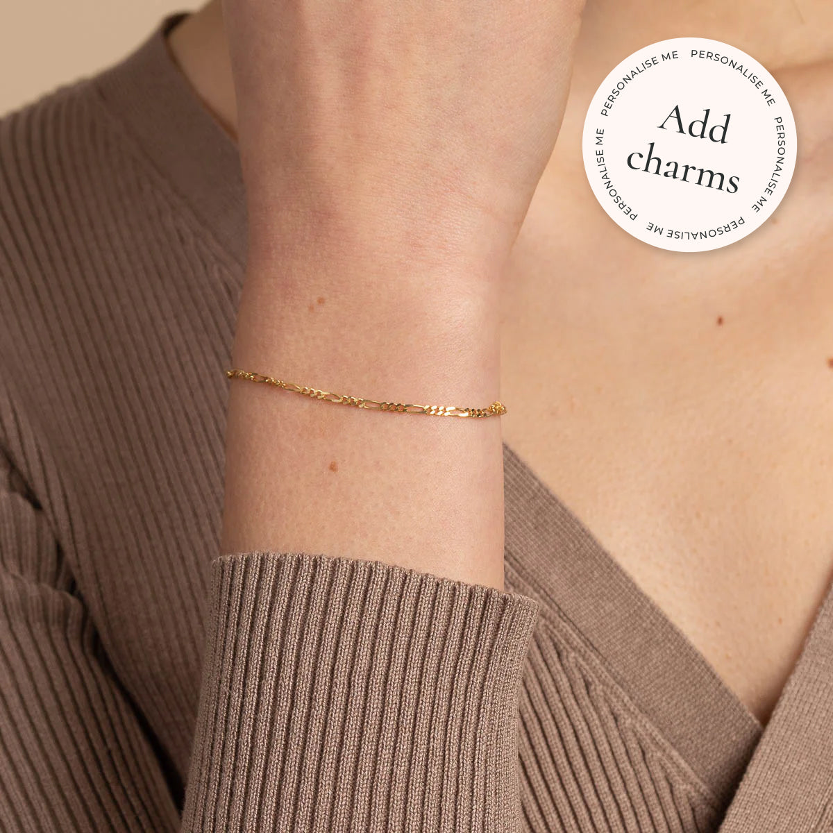 Chain Bracelets - Soho Story Chain Bracelet in Solid Gold - Story Chain - Astrid &amp; Miyu