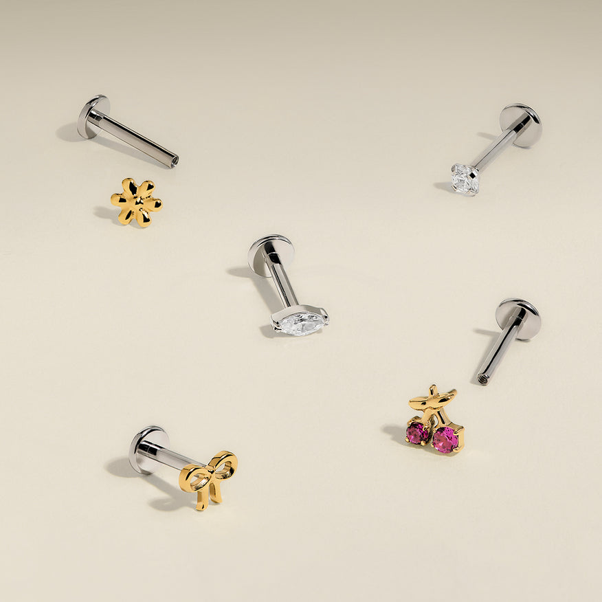 Piercing Post in Titanium-Astrid &amp; Miyu