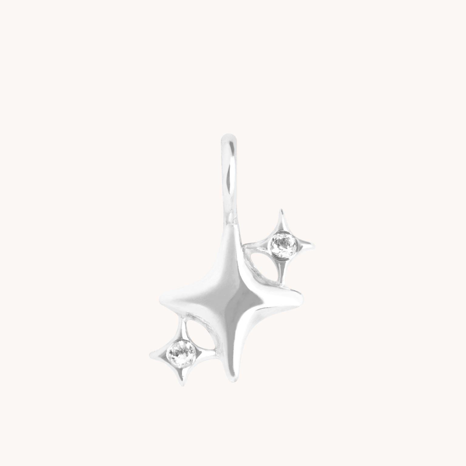 Motif Charms - Cosmic Cluster Charm 9k White Gold - Charms & Pendants - Astrid &amp; Miyu