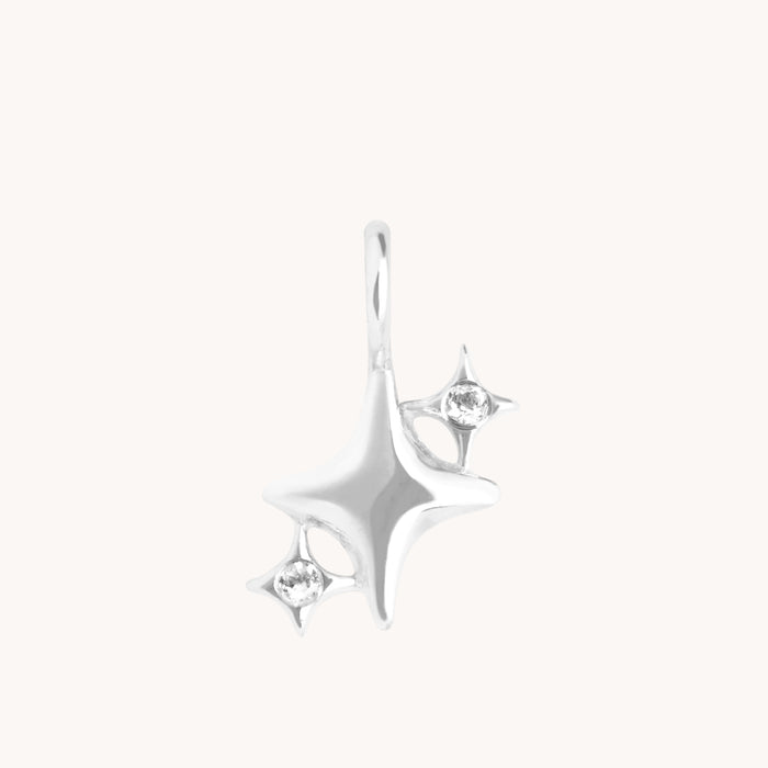 Motif Charms - Cosmic Cluster Charm 9k White Gold - Charms & Pendants - Astrid &amp; Miyu