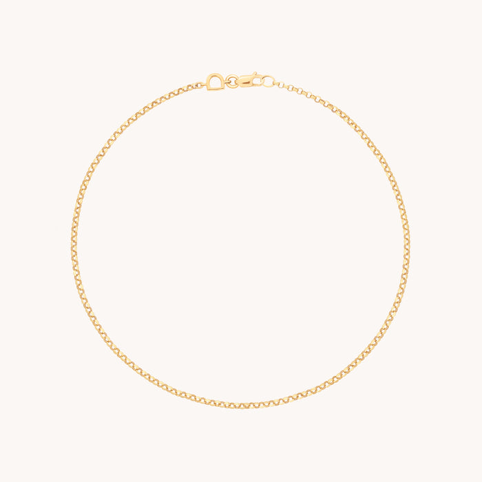Chelsea Story Story Chain Anklet in Solid Gold-Astrid &amp; Miyu