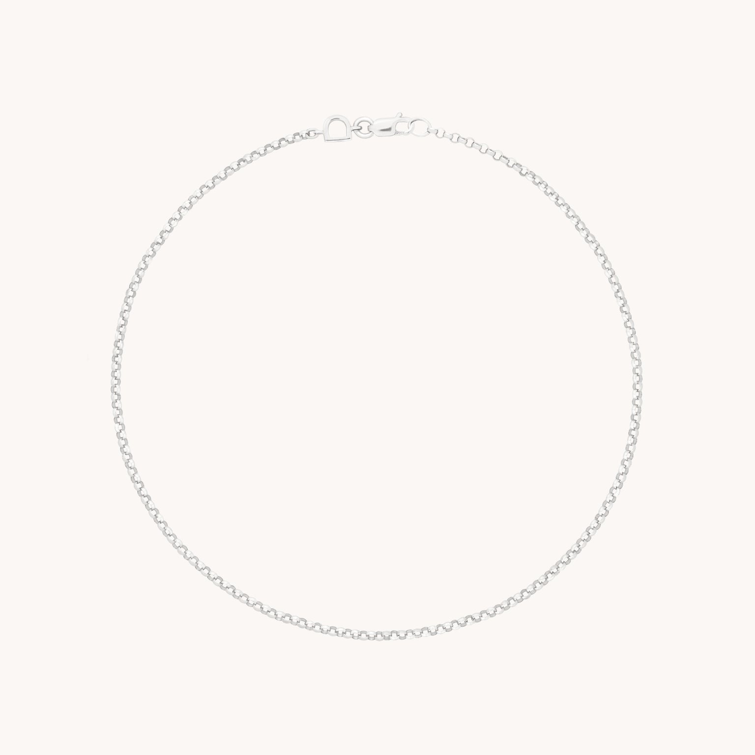 Chelsea Story Story Chain Anklet in Solid White Gold-Astrid &amp; Miyu