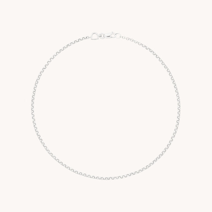Chelsea Story Story Chain Anklet in Solid White Gold-Astrid &amp; Miyu