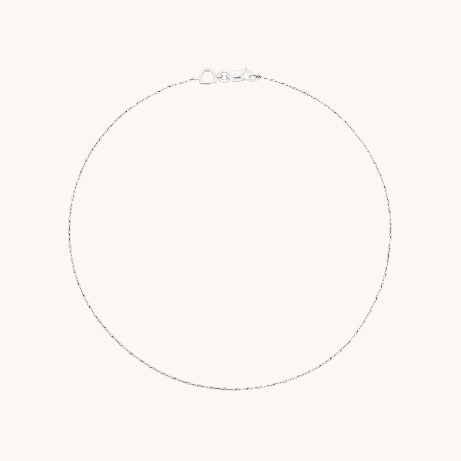 Marylebone Story Chain Anklet in Solid White Gold-Astrid &amp; Miyu