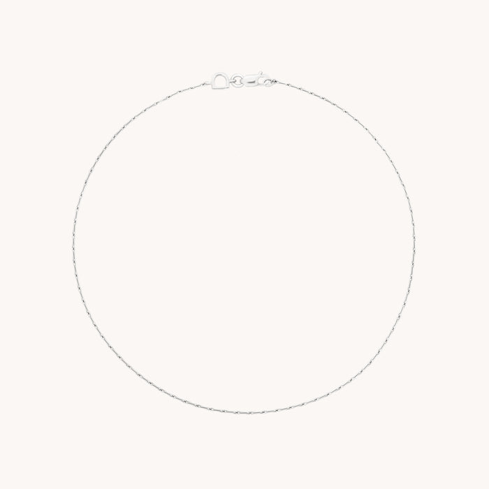 Marylebone Story Chain Anklet in Solid White Gold-Astrid &amp; Miyu