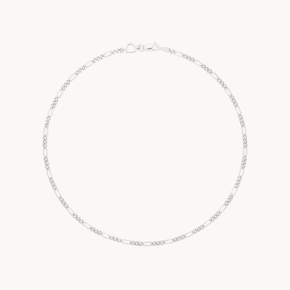 Soho Story Chain Anklet in Solid White Gold-Astrid &amp; Miyu