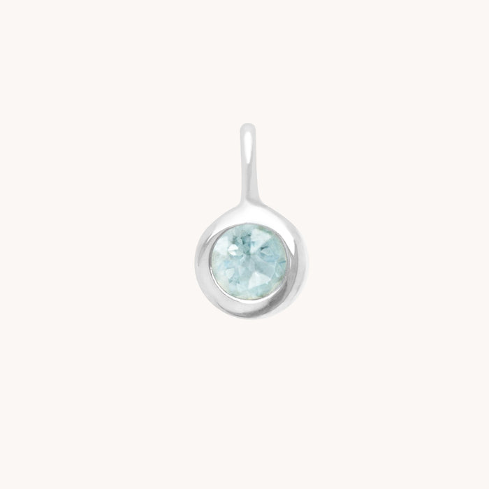 Birthstone Charms - Aquamarine Balance Charm 9k White Gold - Welding Charm - Astrid &amp; Miyu