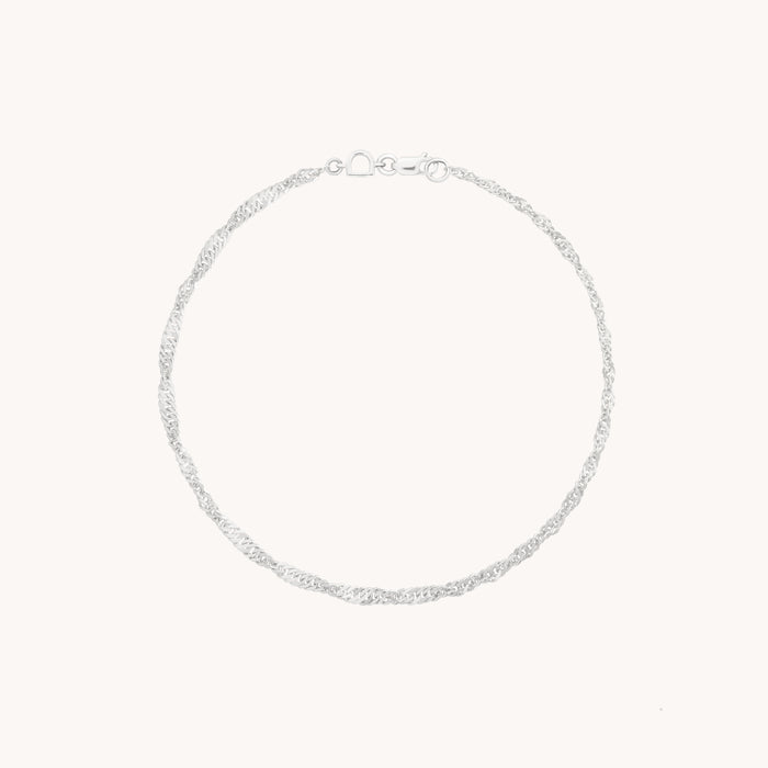 Bold Astrid Story Chain Bracelet in Solid White Gold-Astrid &amp; Miyu