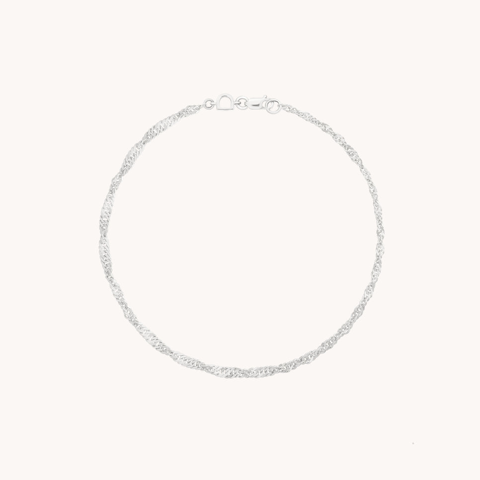 Bold Astrid Story Chain Bracelet in Solid White Gold-Astrid &amp; Miyu