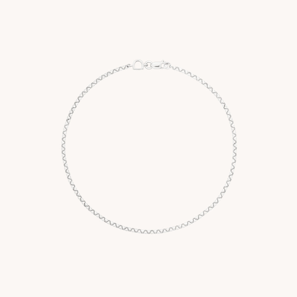 Chelsea Story Chain Bracelet in Solid White Gold-Astrid &amp; Miyu