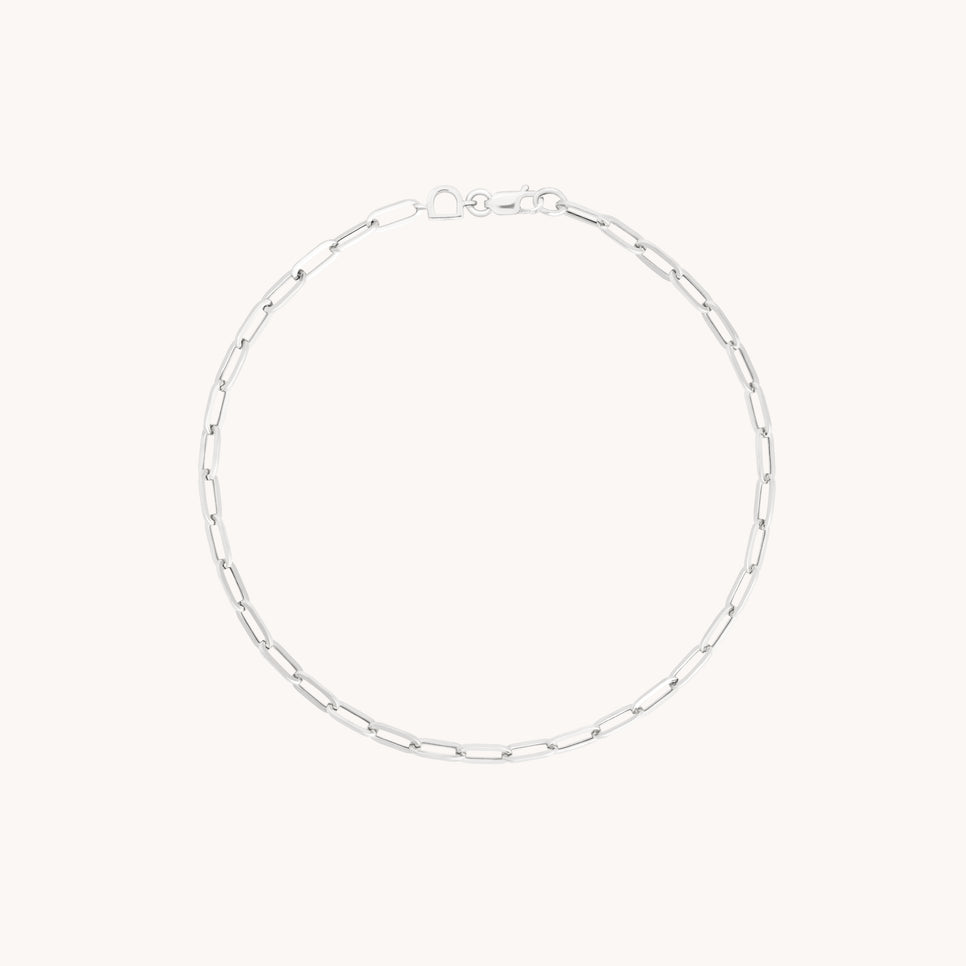 Piccadilly Story Chain Bracelet in Solid White Gold-Astrid &amp; Miyu