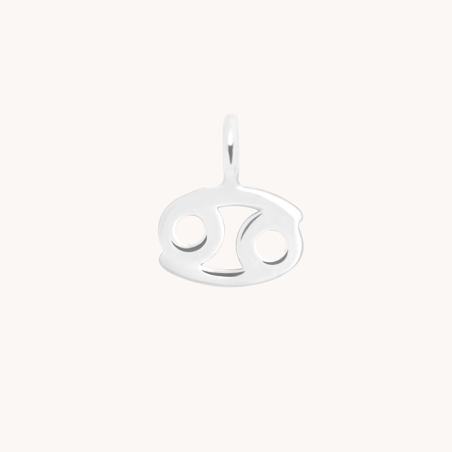 Cancer Jewellery - Cancer Zodiac Charm 9k White Gold - Welding Charm - Astrid &amp; Miyu