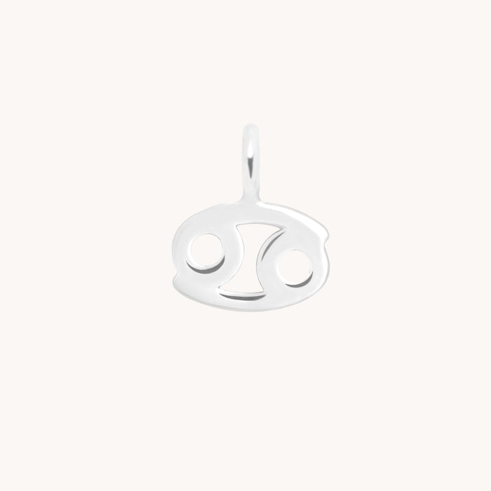 Cancer Jewellery - Cancer Zodiac Charm 9k White Gold - Welding Charm - Astrid &amp; Miyu