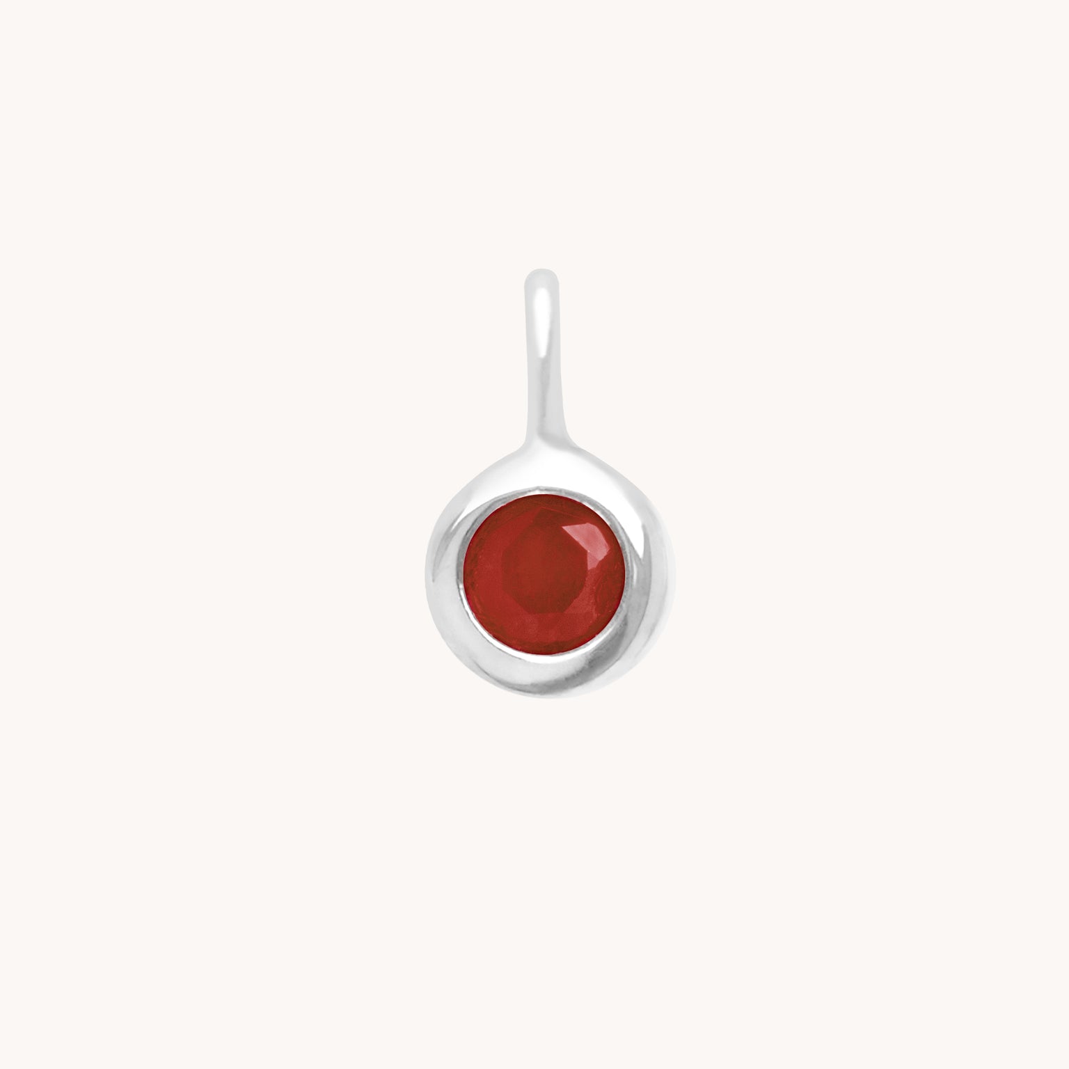 Carnelian Determination Charm 9k White Gold-Astrid &amp; Miyu