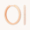 Crystal Hinge Large Hoops in Rose Gold