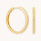Crystal Hinge Large Hoops in Gold