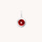 Birthstone Charms - Garnet Friendship Charm 9k White Gold - Welding Charm - Astrid &amp; Miyu