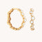18k Gold Plated Jewellery - Gleam Crystal Hoops in Gold - Hoop Earrings - Astrid &amp; Miyu