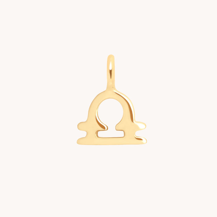 Libra Jewellery - Libra Zodiac Charm 9k Gold - Welding Charm - Astrid &amp; Miyu