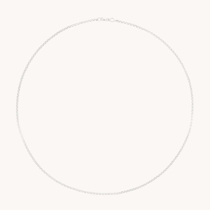 Chelsea Story Chain Necklace in Solid White Gold-Astrid &amp; Miyu