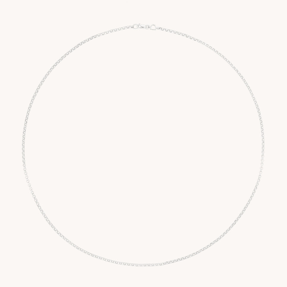 Chelsea Story Chain Necklace in Solid White Gold-Astrid &amp; Miyu