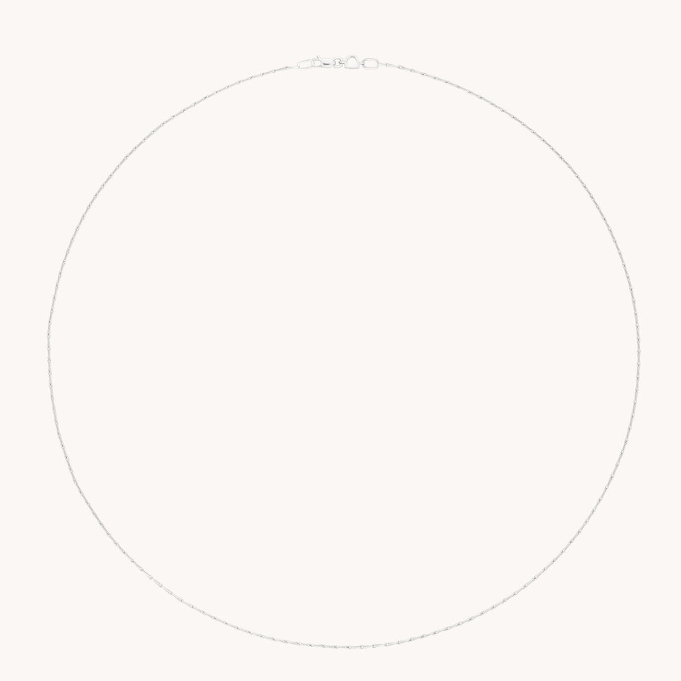 Marylebone Story Chain Necklace in Solid White Gold-Astrid &amp; Miyu