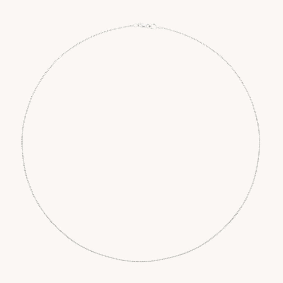 Shoreditch Story Chain Necklace in Solid White Gold-Astrid &amp; Miyu