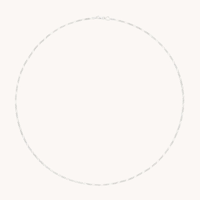 Soho Story Chain Necklace in Solid White Gold-Astrid &amp; Miyu