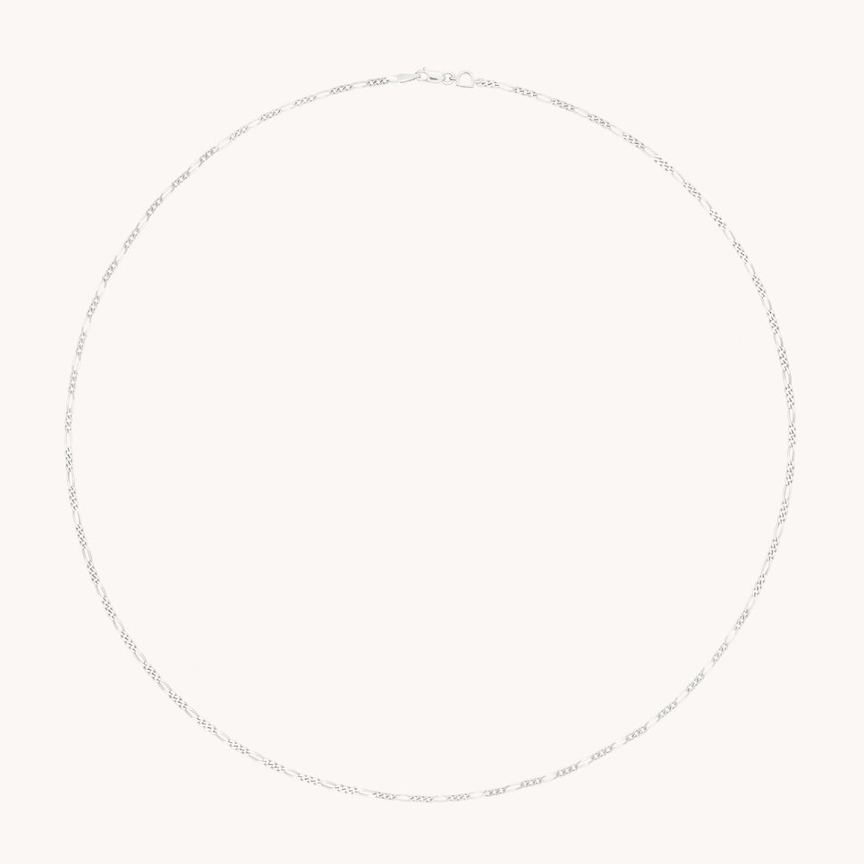 Soho Story Chain Necklace in Solid White Gold-Astrid &amp; Miyu