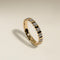 Crystal Ridged Ring in Gold
